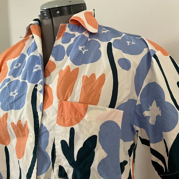 Marimekko and Uniqlo Sz XS Collab Cotton Boxy Blouse Floral Print - Picture 2 of 7